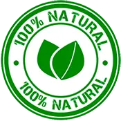 100% Natural Ingredients badge