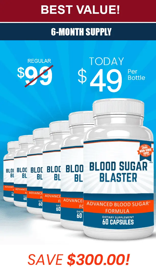 Blood Sugar Blaster 6 bottles - 6 month supply